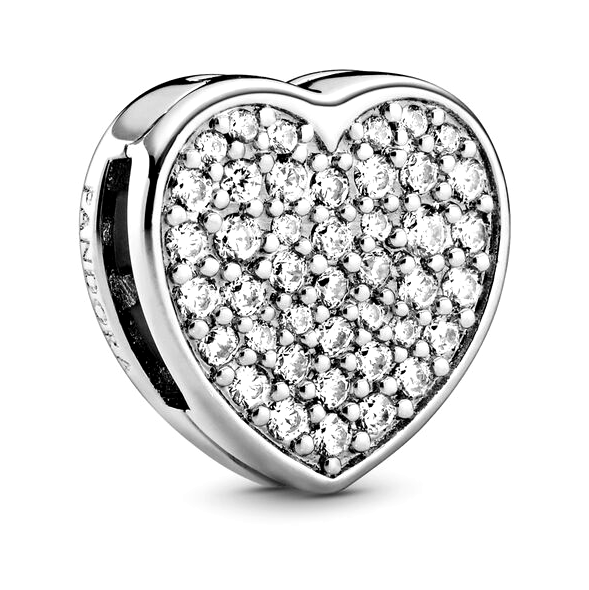 Шарм-кліпса Pandora Reflexion Серце з логотипом 798684C01