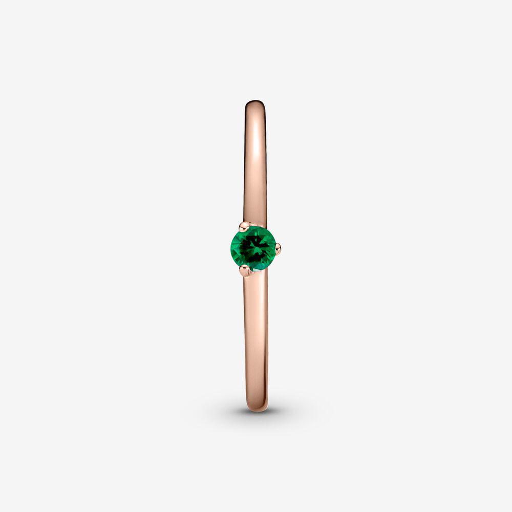 Каблучка Rose Солітер із зеленим каменем