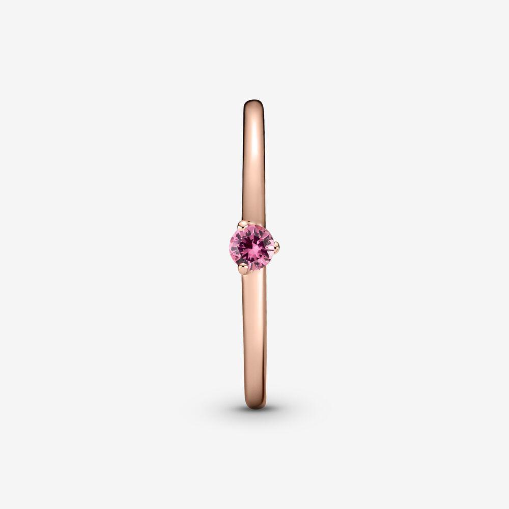 Каблучка Rose Солітер з рожевим каменем