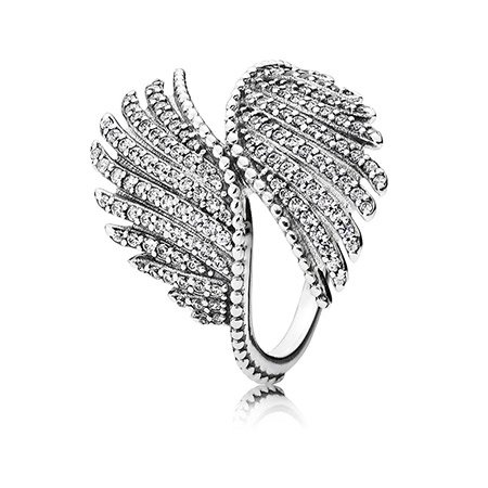 Кольцо Pandora Волшебные перья 190960CZ