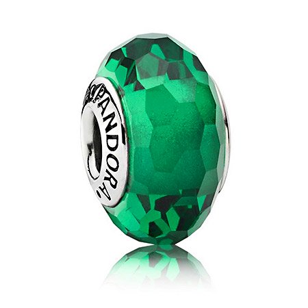 Мурано Pandora - "Зеленое ограненное стекло" 791619