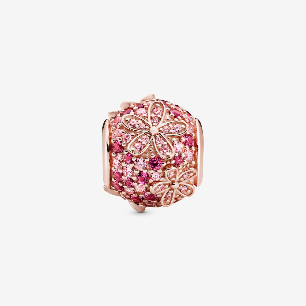 Шарм Pandora Rose Розовая ромашка с паве