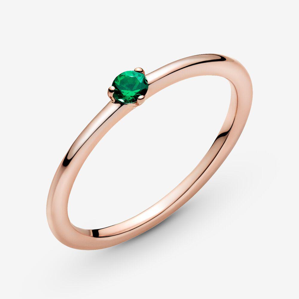 Кольцо Rose Солитер с зеленым камнем