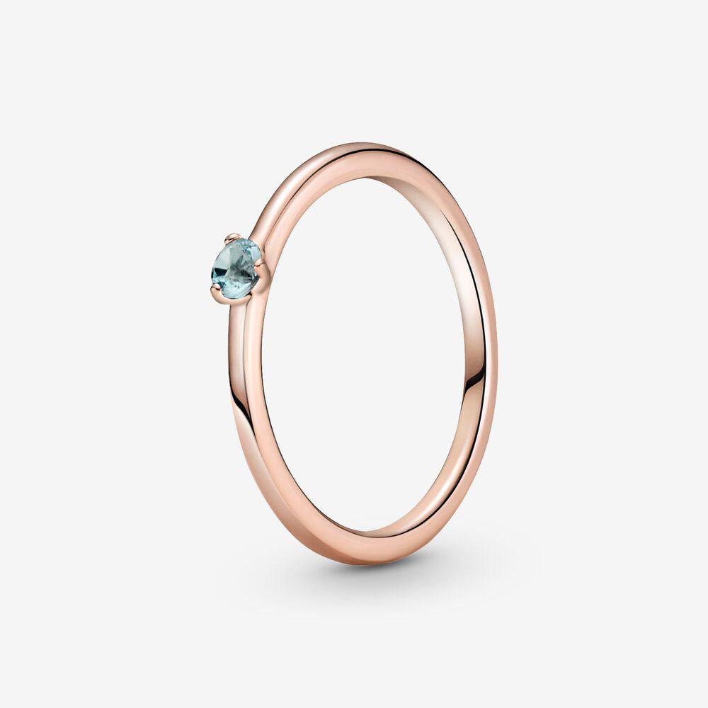Кольцо Rose Солитер с голубым камнем