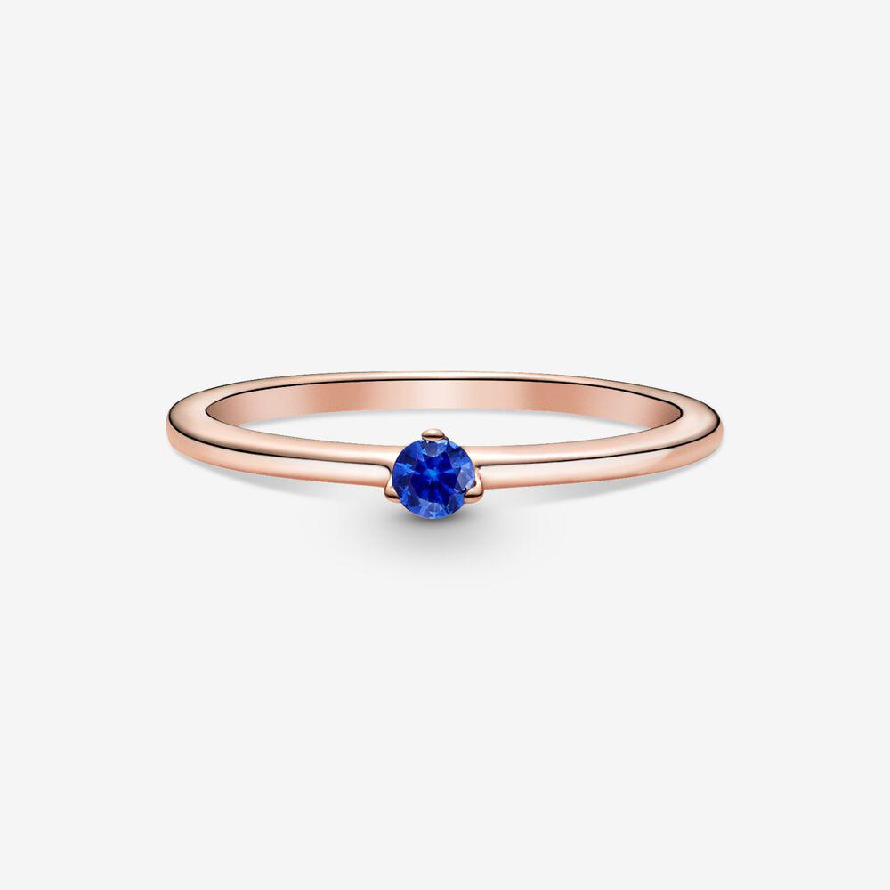 Кольцо Rose Солитер с синим камнем