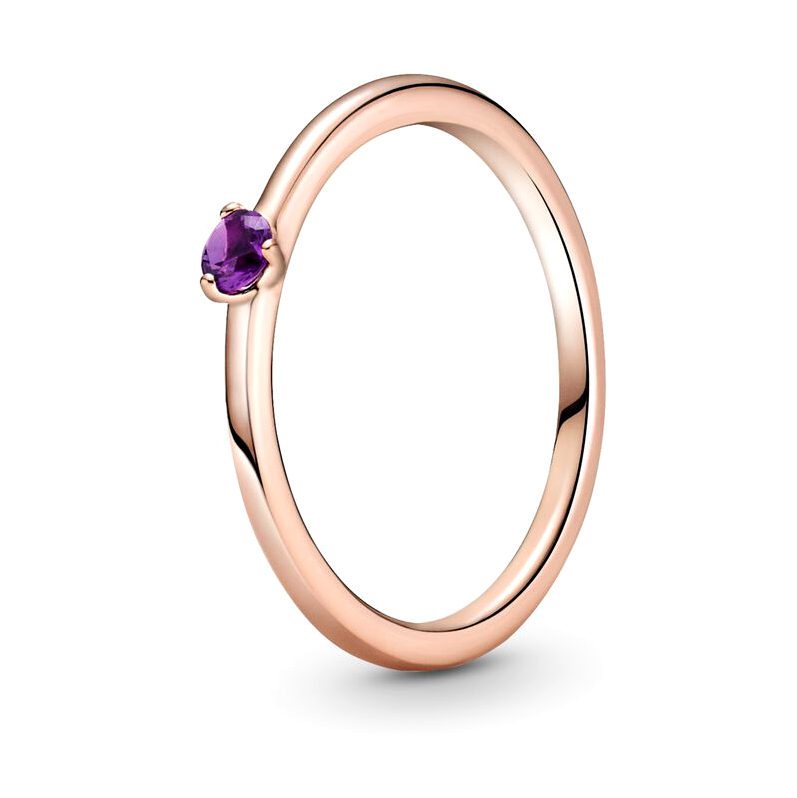 Кольцо Rose Солитер с пурпурным камнем 189259C06